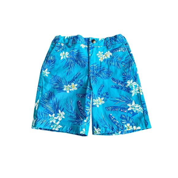 Vineyard Vines Boys’ Blue Floral Print Shorts - Size 7 - Picture 1 of 6